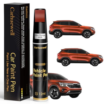 M3R) Mars Orange Touch Up Paint Compatible with Kia, Exact Match Car Paint Pen Automotive Scratch Repair Remover Kit Quick & Easy Solution for Vehicle Chips and Nicks