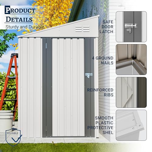 4x7 FT Outdoor Storage Shed Lean to Shed