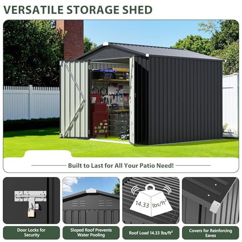 8x8 FT Outdoor Storage Shed
