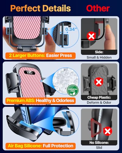 True Upgrade for Safety Car Phone Holder Mount [Patent & Military