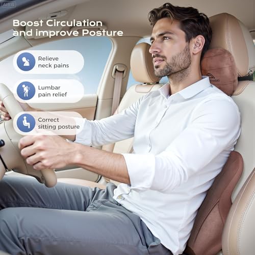 Car Lumbar Support Pillow and Car Neck Pillow Kit
