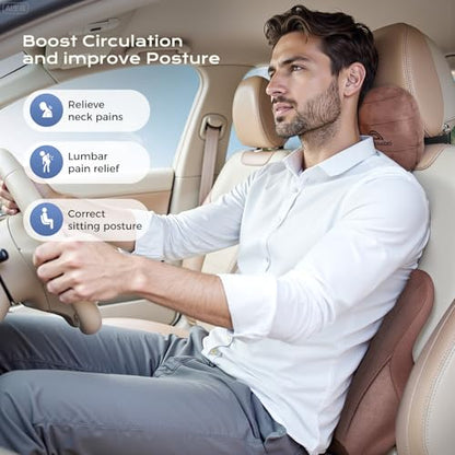 Car Lumbar Support Pillow and Car Neck Pillow Kit