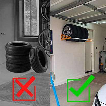 Tire Rack Wall Mount Adjustable 31"