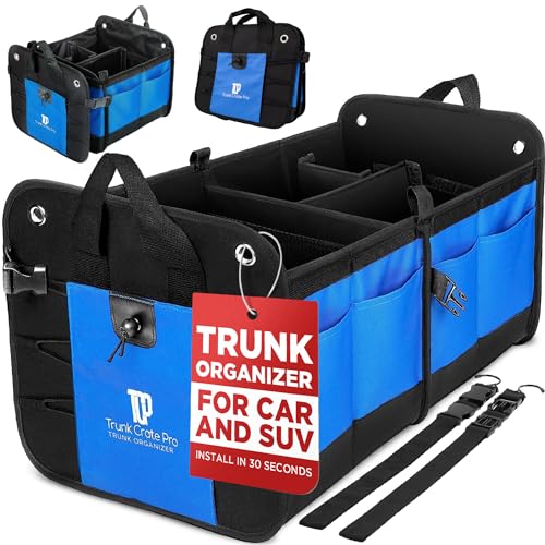 Blue Car Cargo Trunk Organizer for SUV & Auto Storage (16 Ounce)