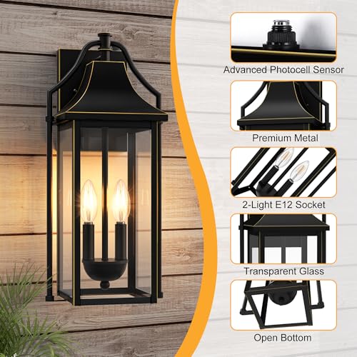 18IN Dusk to Dawn Outdoor Wall Sconce