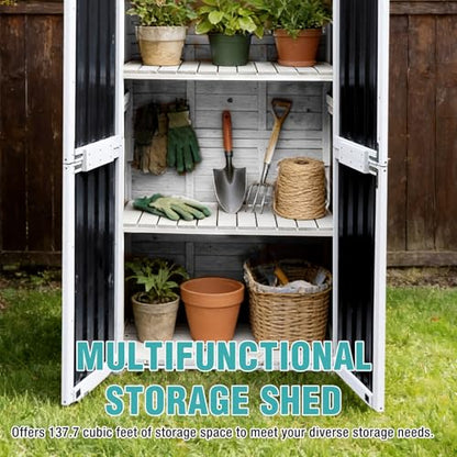 5FT Outdoor Storage Shed with 3