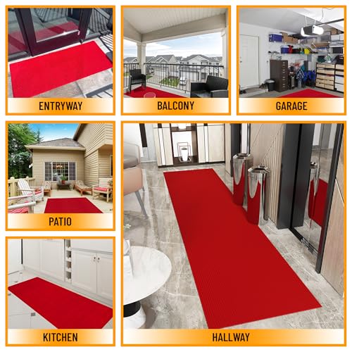 2'7" x 6' Hallway Runner with Scraper Pile Extra Durable Non