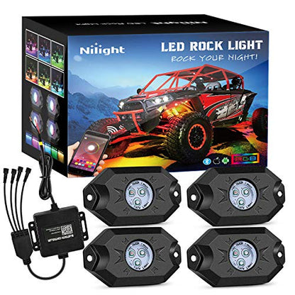 RGB LED Rock Lights Kit (4 Count)