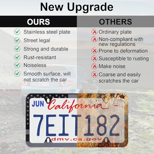 American Flag License Plate Frames