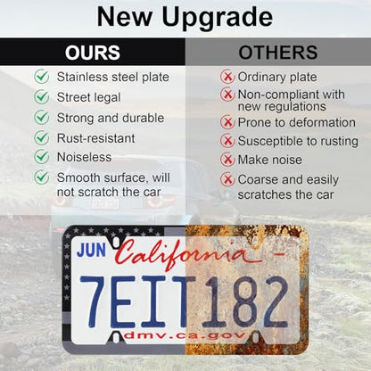 American Flag License Plate Frames