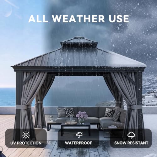 12' X 12' Hardtop Gazebo with Drainage