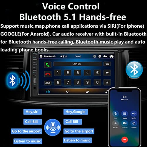 Double Din Car Stereo with Backup Camera & Dash Cam