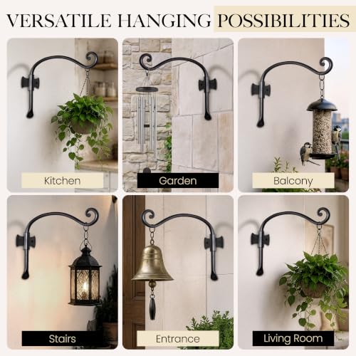 Plant Hangers Outdoor or Indoor Heavy Duty Wall Bracket Hooks (2 Count)
