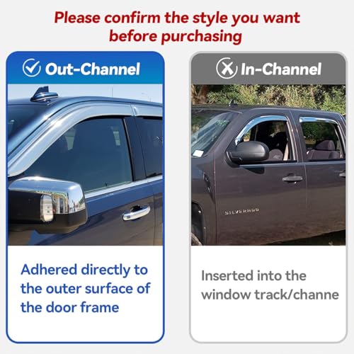 Extra Durable Outside Chrome Window Visor for 2013