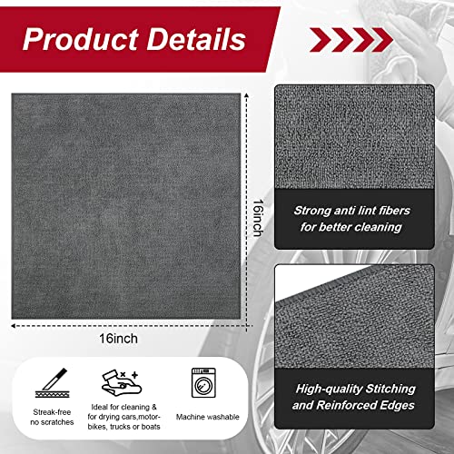 200 Pcs Microfiber Cleaning Cloth 16x16 Inch Microfiber Towels for Car Ultra Absorbent Cleaning Rags Reusable Lint Free Streak Free Detailing Towel for Car Washing Drying Dusting