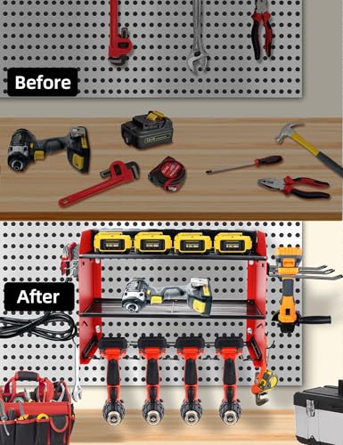 Power Tool Organizer wtih Charging Station