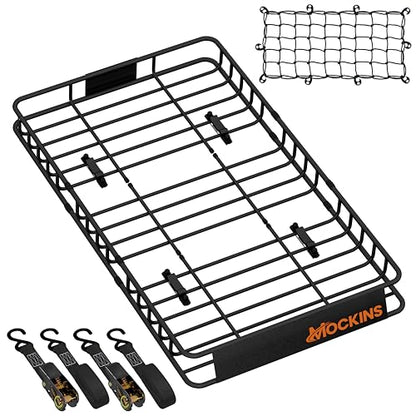 50"x36"x4.5" Extendable Car & SUV Rooftop Cargo Carrier 250Lbs Cap