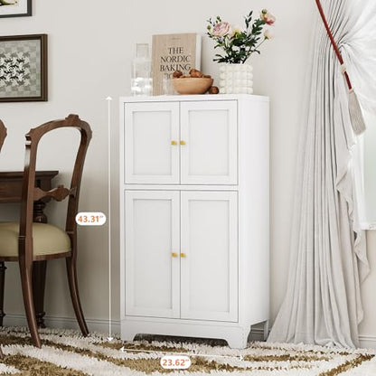 White Bathroom Floor Cabinet