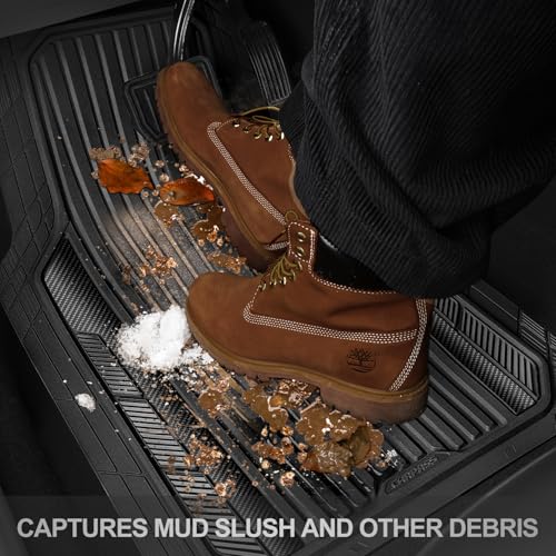 Heavy Duty Rubber Car Mats Metallic