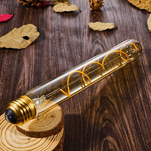 Vintage LED Spiral Filament Bulb T10 (4 Count)