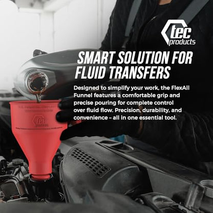 FlexAll Long Flexible Oil Change Funnels for Automotive Use