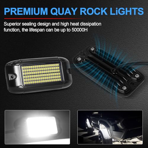 108 High Power LEDs per Pod 4Pods Pure White Rock Lights Ultra