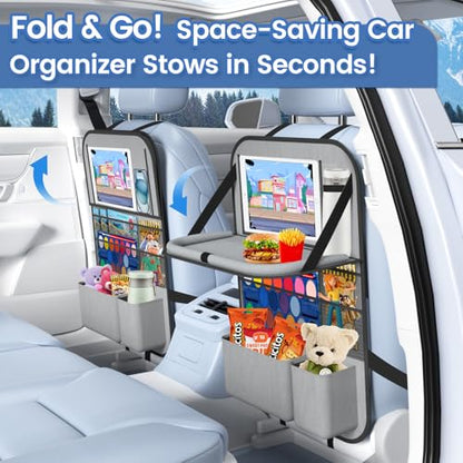 2PACK Car Backseat Organizer with Touch Screen Tablet Holder