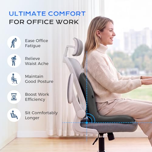 Car Seat Cushion and Lumbar Support Pillow One Piece