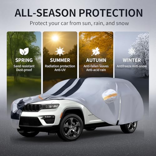 Multi Layer Car Cover Custom Fit for Jeep grand Cherokee long
