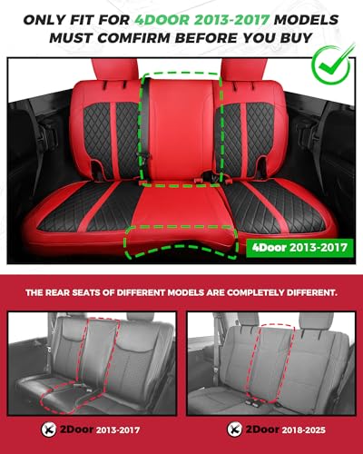 for Jeep Wrangler Leather Custom Car Seat Covers Full Set 4 Door