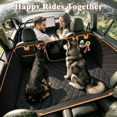 V2 New 600D Hard Bottom Car Seat Cover Extender Hammock for Dogs