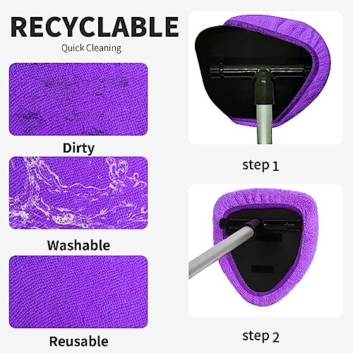 XINDELL 5 Pack Windshield Cleaner Microfiber Pads