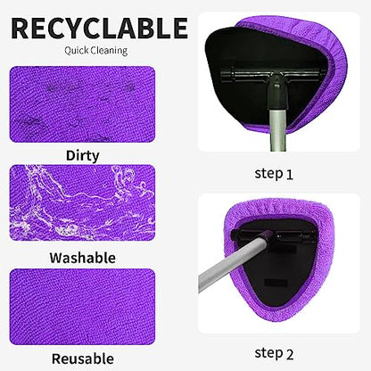 XINDELL 5 Pack Windshield Cleaner Microfiber Pads