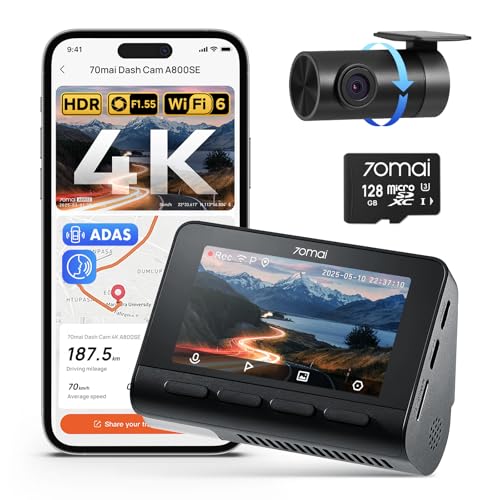 4K Dash Cam Front and Rear