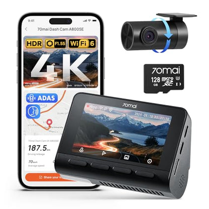 4K Dash Cam Front and Rear