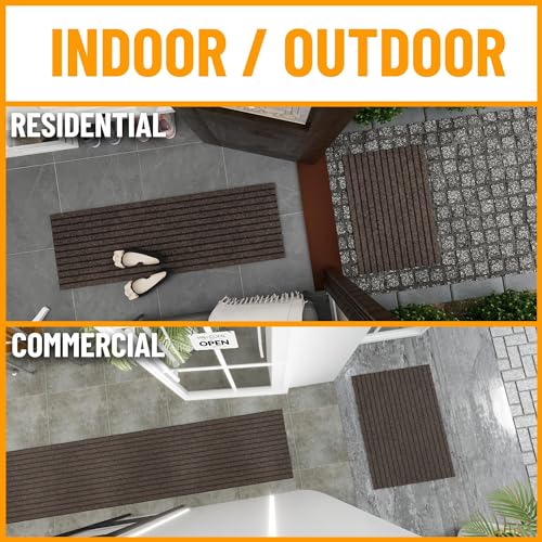 2' x 37' Hallway Runner with Scraper Pile Extra Durable Non