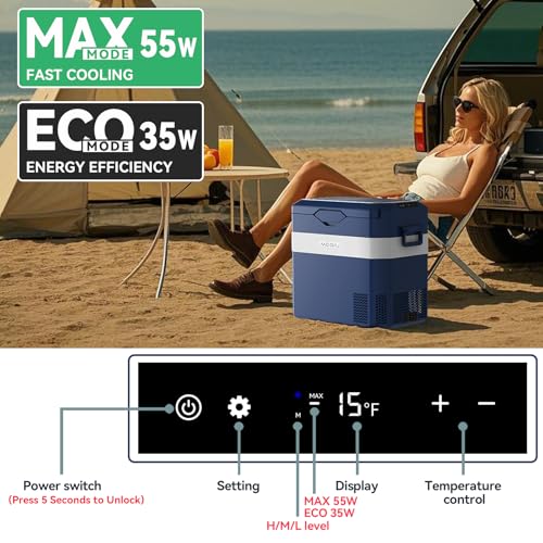 Car Fridge Portable 12V Refrigerator 40 Quart 12 Volt Freezer Compressor Cooler 12V