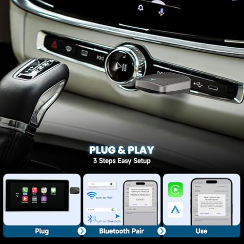 Mini Wireless CarPlay Adapter for iPhone 2025 Upgraded