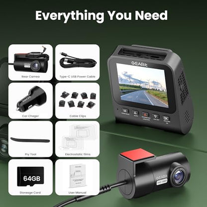 4K Dash Cam Front and Rear