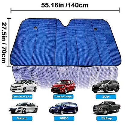 Car Windshield Sun Shade UV Rays Sun Visor Shade (10.5340277777778 Sq Ft)