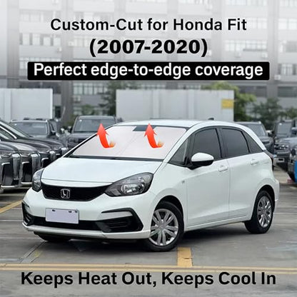 Windshield Sun Shade Compatible for Honda Fit 2007