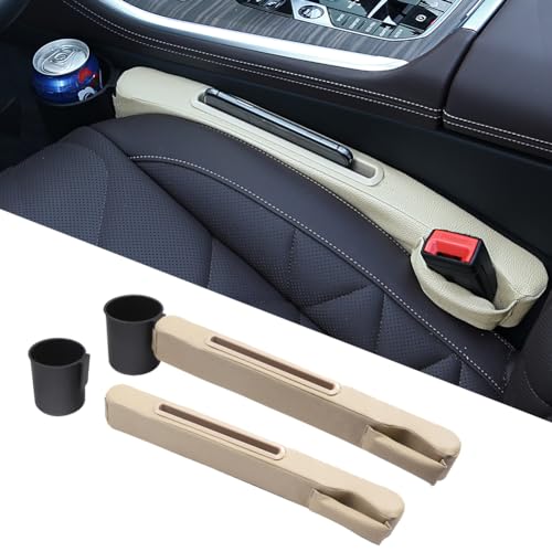 Advanced 3in1 Car Seat Gap Filler with Pocket Organizer and Removable Cupholder (2 Count)