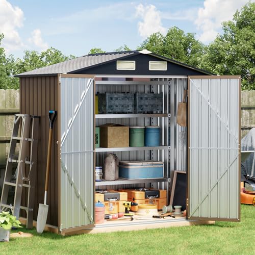 Outdoor Steel Storage Shed with Floor Frame