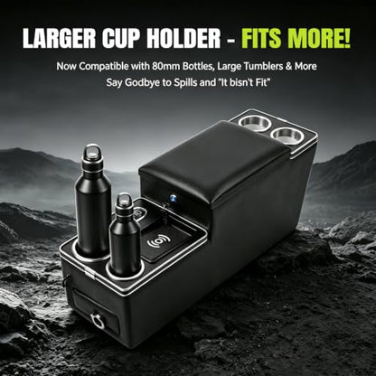 Update Upgraded Universal Center Console Between Seat Organizer with Wireless Charging
