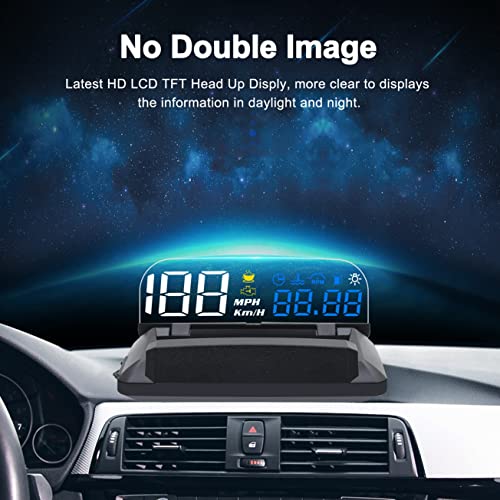 Car Hud Head Up Display Speedometer Odometer OBD2 HD 3D Reflection Multi