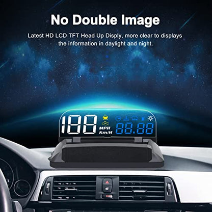 Car Hud Head Up Display Speedometer Odometer OBD2 HD 3D Reflection Multi