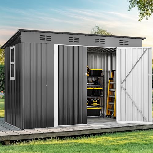 9' x 4' Outdoor Storage Shed with Windows