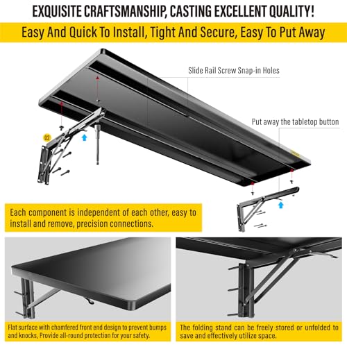 1.3x4ft Adjustable Rail Type Folding Storage Rack Shelf
