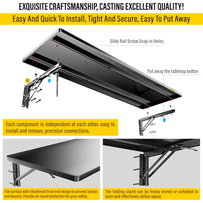 1.3x4ft Adjustable Rail Type Folding Storage Rack Shelf