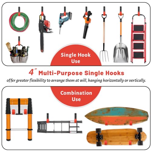 4 Inch Garage Hooks (6 Count)